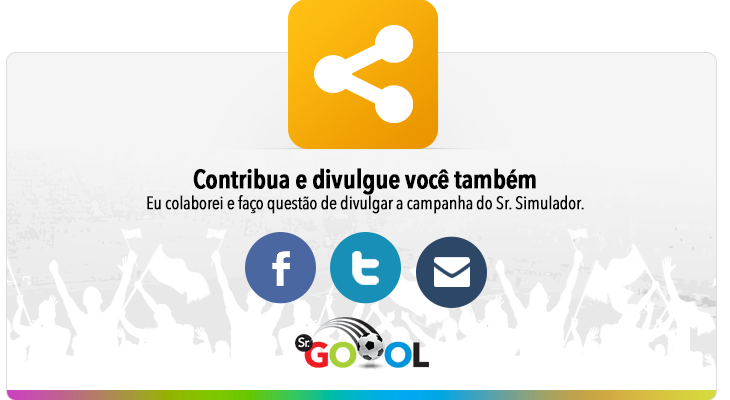  Só você pode ajudar o Sr. Goool a criar o aplicativo Sr. Simulador. Contribua! Colabore com este projeto!