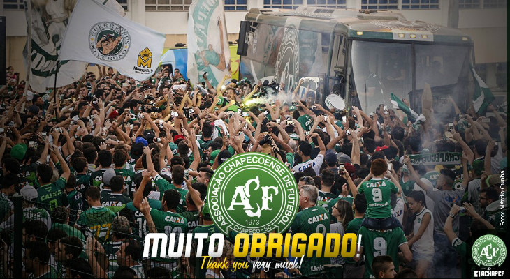  Hoje, todo o Brasil é um só. #ForçaChape #ForçaChapecoense #Luto