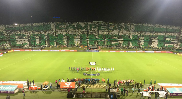  Torcida do Atlético Nacional voltou a lotar o Atanasio Girardot e fez muita festa com o inédito título da Recopa!