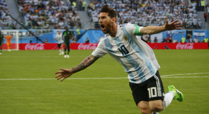  Messi abriu o placar para a sofrida vitória que classificou a Argentina na Copa do Mundo!