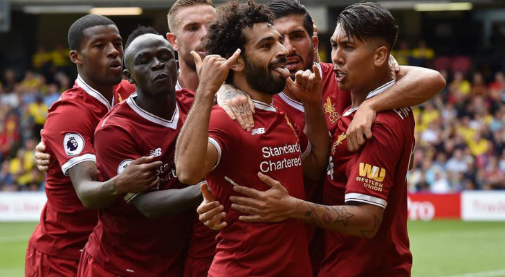  Liverpool, atual campeão da UEFA Champions League, lidera a Premier League com 100%!