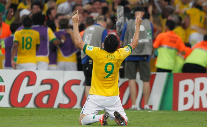  Adriano Imperador abriu o caminho da vitória do Brasil sobre a Austrália e Fred completou a festa!
