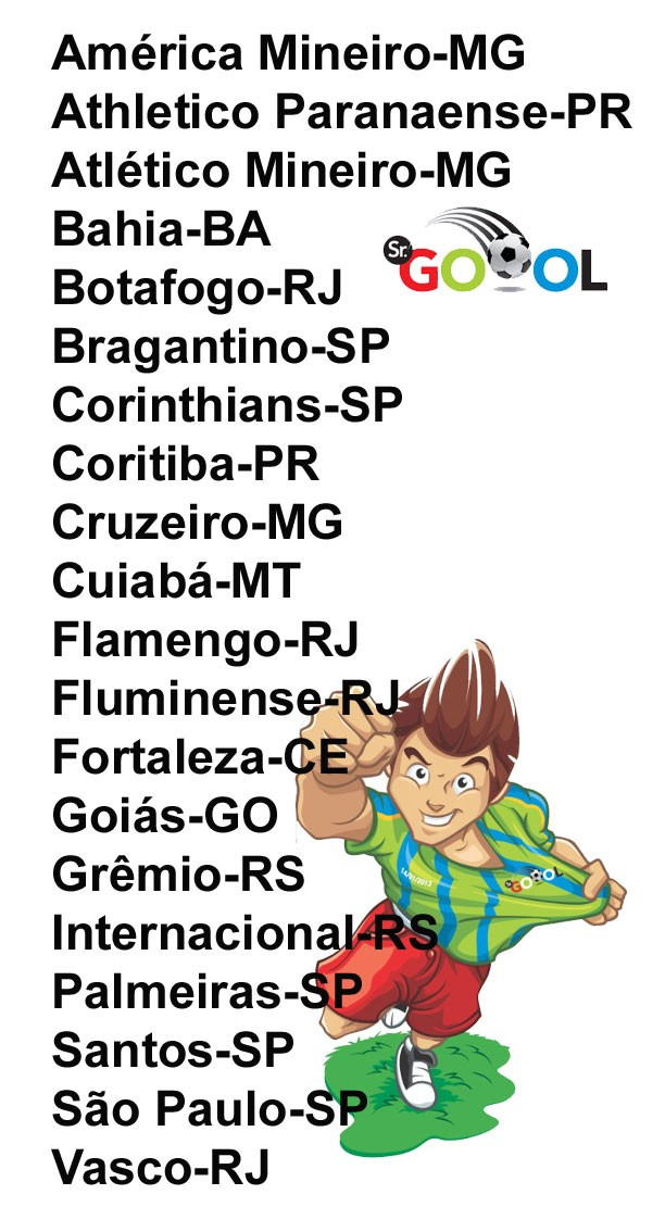  Aqui estão os 20 participantes da Série A do Brasileirão em 2023!