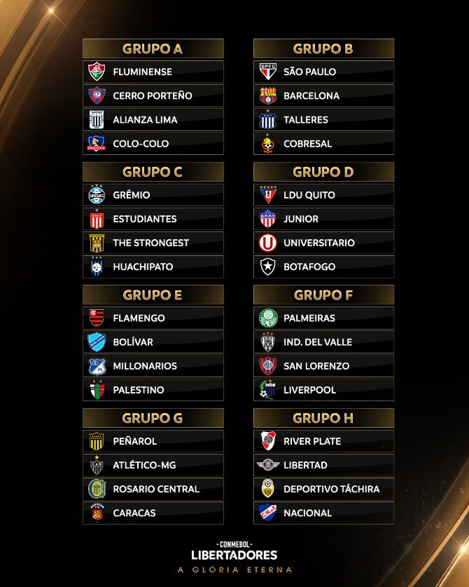  Serão sete clubes brasileiros na luta por mais um título da Libertadores!
