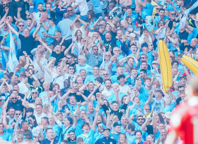  No ranking de público da Premier League, o campeão Manchester City ficou na 6ª colocação!