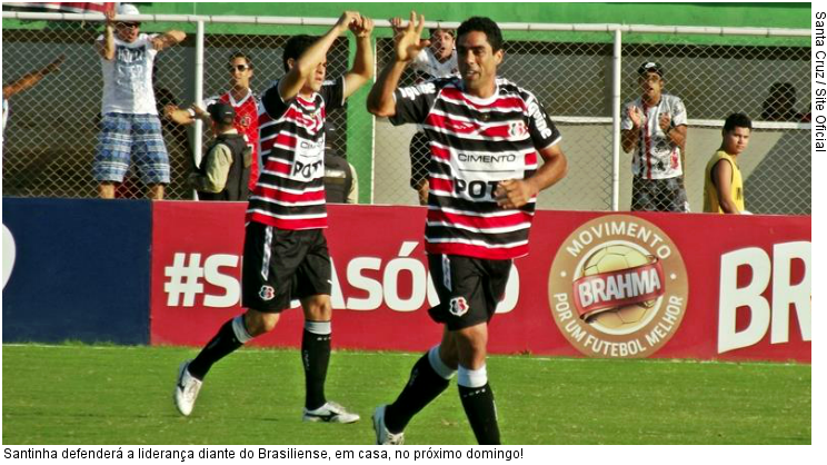  Santinha defenderá a liderança diante do Brasiliense, em casa, no próximo domingo!