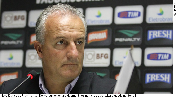  Novo técnico do Fluminense, Dorival Júnior tentará desmentir os números para evitar a queda na Série B!