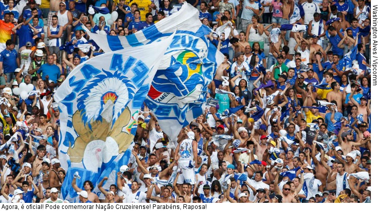  Agora, é oficial! Pode comemorar Nação Cruzeirense! Parabéns, Raposa!