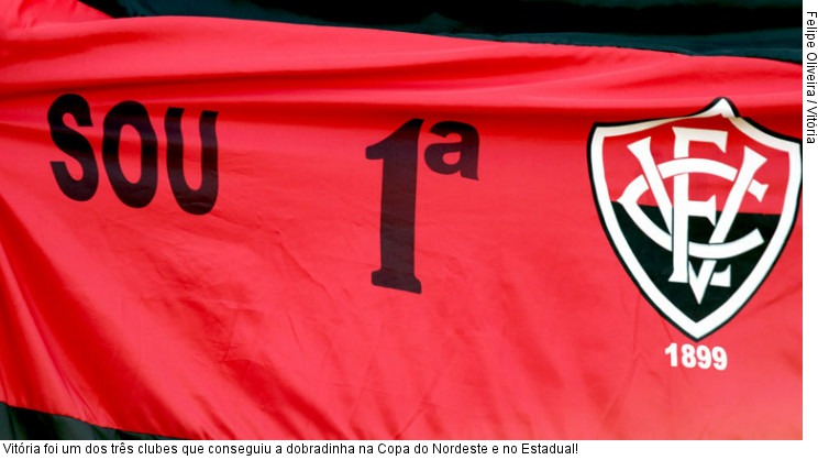  Vitória foi um dos três clubes que conseguiu a dobradinha na Copa do Nordeste e no Estadual!