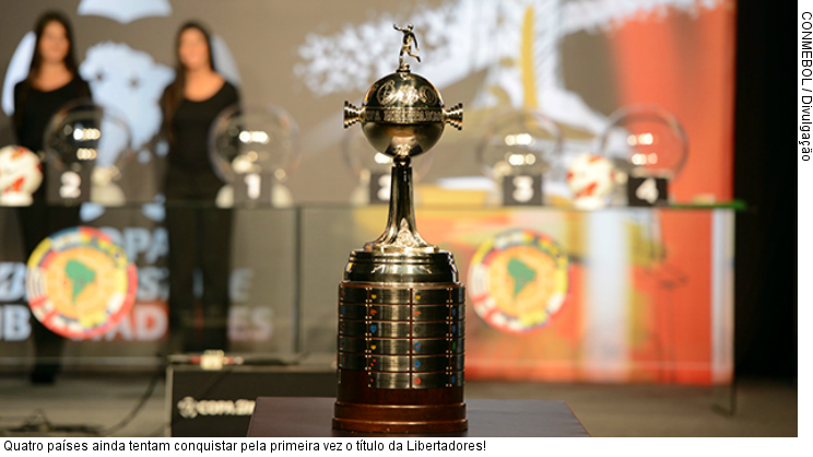  Quatro países ainda tentam conquistar pela primeira vez o título da Libertadores!