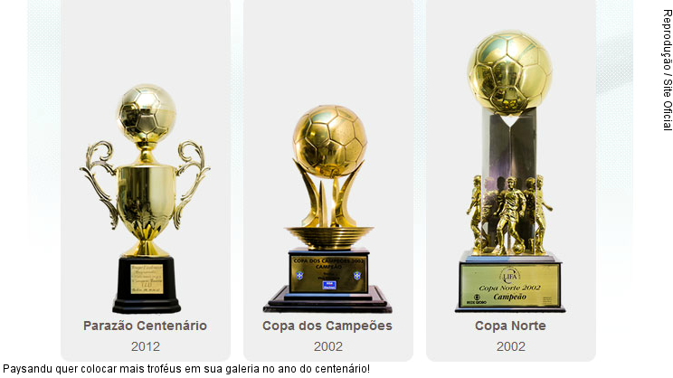  Paysandu quer colocar mais troféus em sua galeria no ano do centenário!