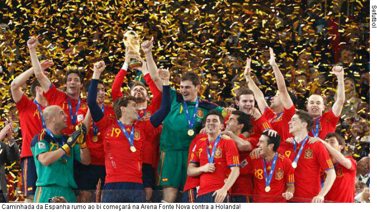  Caminhada da Espanha rumo ao bi começará na Arena Fonte Nova contra a Holanda!