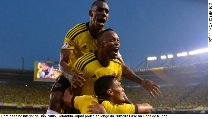  Com base no interior de São Paulo, Colômbia viajará pouco ao longo da Primeira Fase na Copa do Mundo!