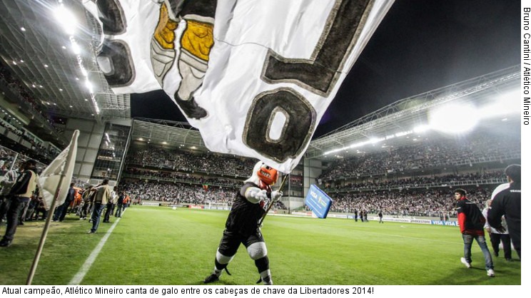  Atual campeão, Atlético Mineiro canta de galo entre os cabeças de chave da Libertadores 2014!