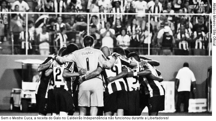  Sem o Mestre Cuca, a receita do Galo no Caldeirão Independência não funcionou durante a Libertadores!
