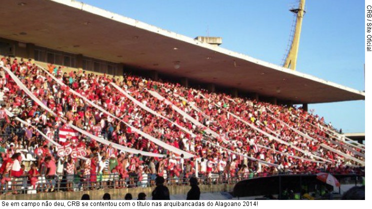  Se em campo não deu, CRB se contentou com o título nas arquibancadas do Alagoano 2014!