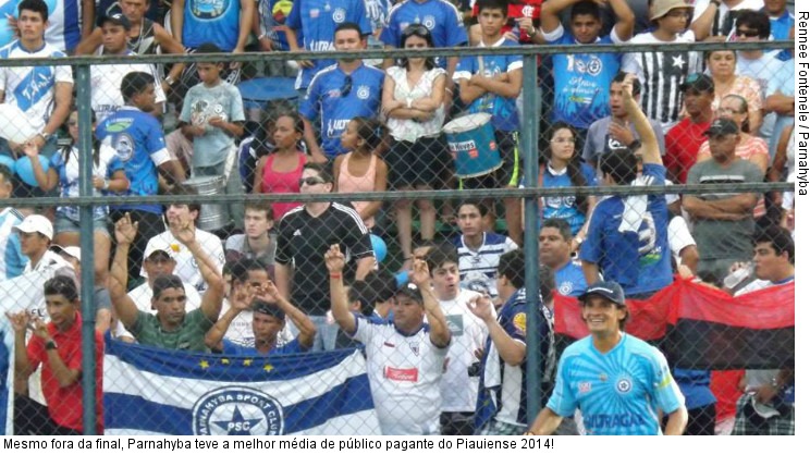  Mesmo fora da final, Parnahyba teve a melhor média de público pagante do Piauiense 2014!