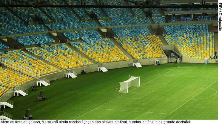  Além da fase de grupos, Maracanã ainda receberá jogos das oitavas-de-final, quartas-de-final e da grande decisão!