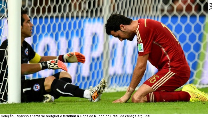  Seleção Espanhola tenta se reerguer e terminar a Copa do Mundo no Brasil de cabeça erguida!