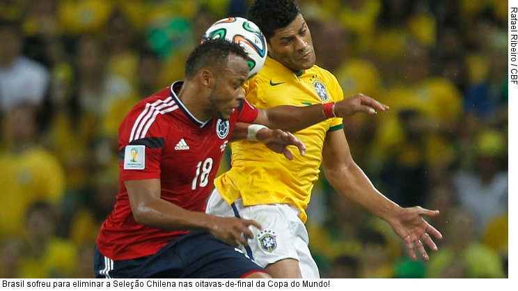  Brasil sofreu para eliminar a Seleção Chilena nas oitavas-de-final da Copa do Mundo!
