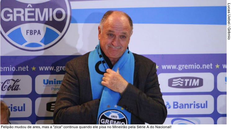  Felipão mudou de ares, mas a "zica" continua quando ele pisa no Mineirão pela Série A do Nacional!