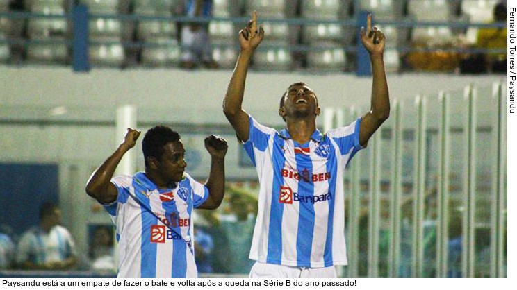  Paysandu está a um empate de fazer o bate e volta após a queda na Série B do ano passado!