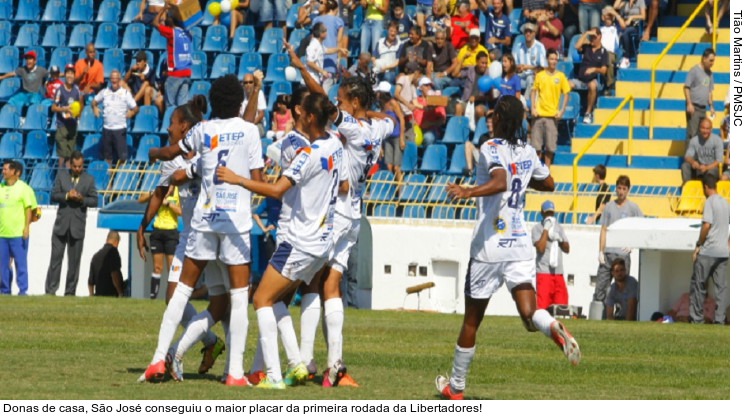  Donas de casa, São José conseguiu o maior placar da primeira rodada da Libertadores!