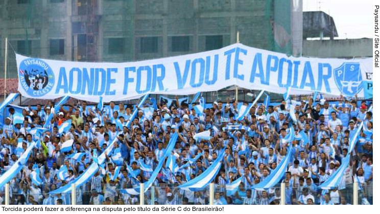  Torcida poderá fazer a diferença na disputa pelo título da Série C do Brasileirão!