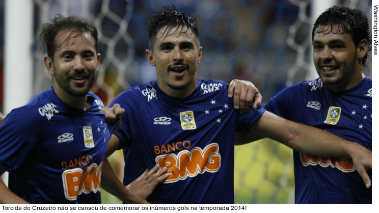  Torcida do Cruzeiro não se cansou de comemorar os inúmeros gols na temporada 2014!