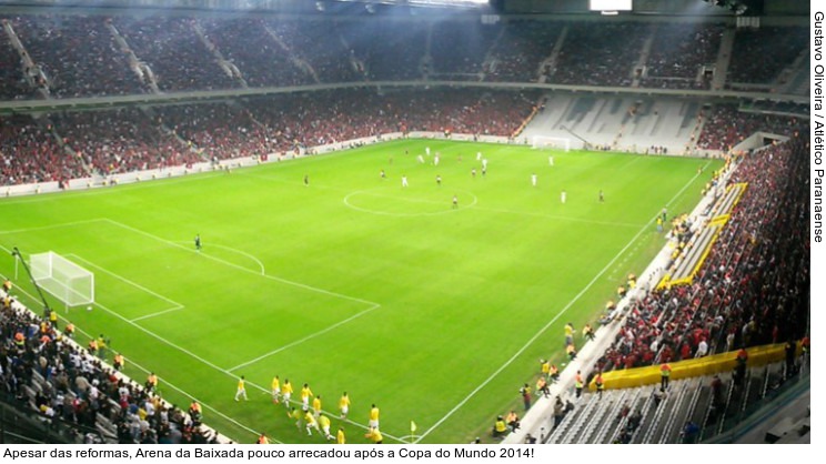  Apesar das reformas, Arena da Baixada pouco arrecadou após a Copa do Mundo 2014!