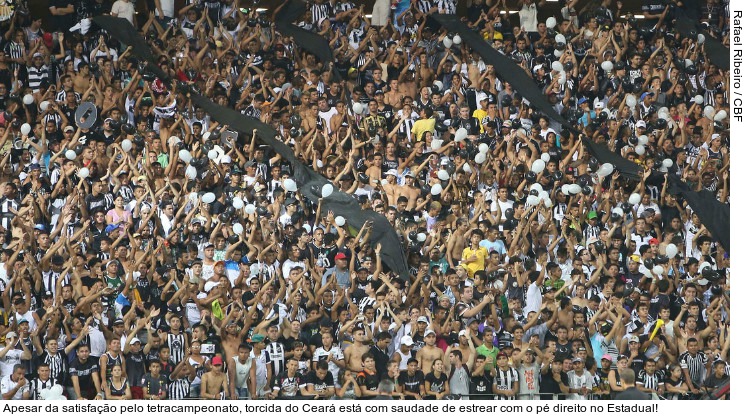  Apesar da satisfação pelo tetracampeonato, torcida do Ceará está com saudade de estrear com o pé direito no Estadual!
