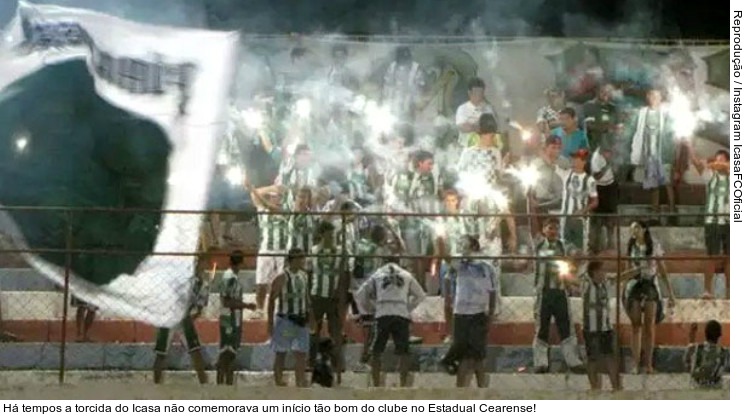  Há tempos a torcida do Icasa não comemorava um início tão bom do clube no Estadual Cearense!