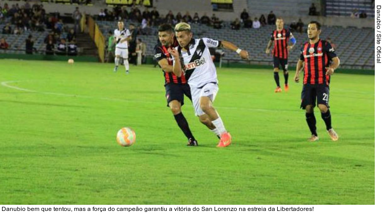  Danubio bem que tentou, mas a força do campeão garantiu a vitória do San Lorenzo na estreia da Libertadores!