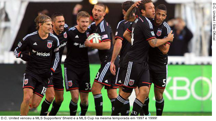  D.C. United venceu a MLS Supporters' Shield e a MLS Cup na mesma temporada em 1997 e 1999!