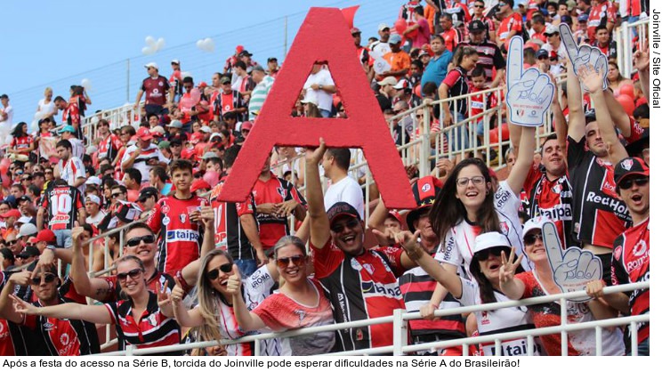  Após a festa do acesso na Série B, torcida do Joinville pode esperar dificuldades na Série A do Brasileirão!