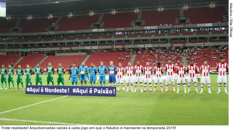  Triste realidade! Arquibancadas vazias a cada jogo em que o Náutico é mandante na temporada 2015!
