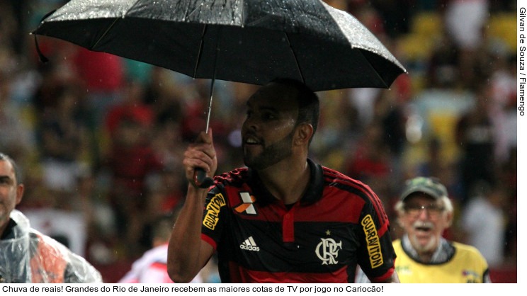  Chuva de reais! Grandes do Rio de Janeiro recebem as maiores cotas de TV por jogo no Cariocão!