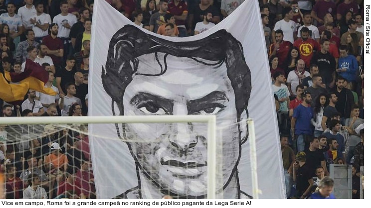  Vice em campo, Roma foi a grande campeã no ranking de público pagante da Lega Serie A!