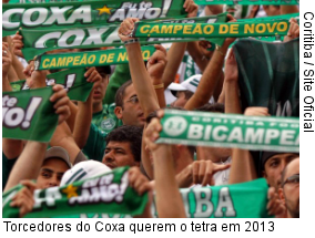  Torcedores do Coxa querem o tetra em 2013