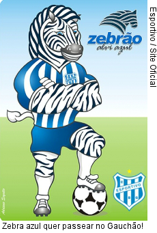  Zebra azul quer passear no Gauchão!